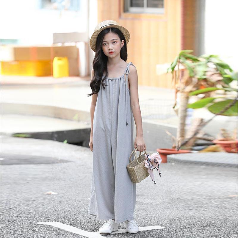 Girls' Bib Summer Children's Sling Jumpsuit Korean Version of Summer Girls Loose Pants