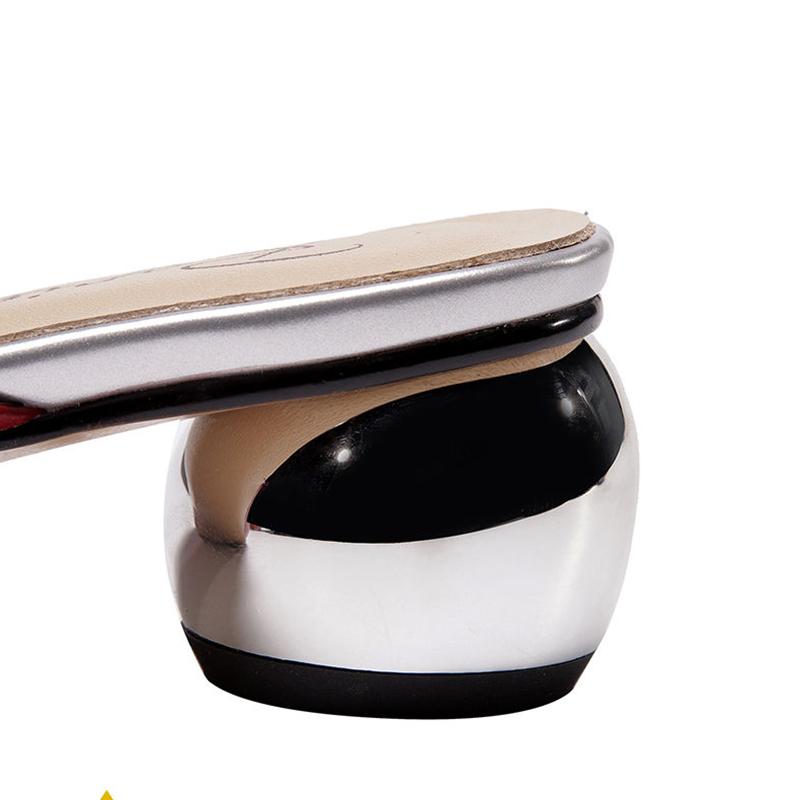 Baotou Half Slippers Women's Medium Heel Red Temperament Outer Wear Sandals Thick Heel Low Heel High Heels