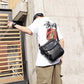 Business Briefcase Men Black Leather Large-capacity Anti-theft Shoulder Computer Mobile Phone Bag