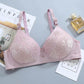Thin Underwear Without Steel Ring Stitching Cup Surface Large Size Large Cup Bra Comfortable Gathering Sexy Breathable Adjustable Embroidered Bra