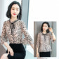 Chiffon Shirt Women's Fungus Collar Floral Trumpet Sleeve Small Shirt Elegant Bottoming Shirt
