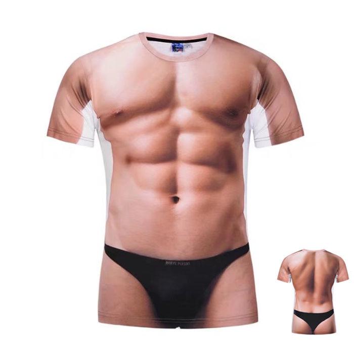 Men's clothing summer short-sleeved T-shirt large size 3D printed half-sleeved T-shirt clothes