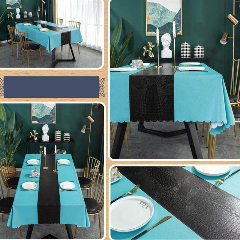 Table Cloth Nordic Rectangular Waterproof Anti-scald Oil-proof Disposable Pvc Coffee Table Table Cloth Table Runner Table Cloth Cushion