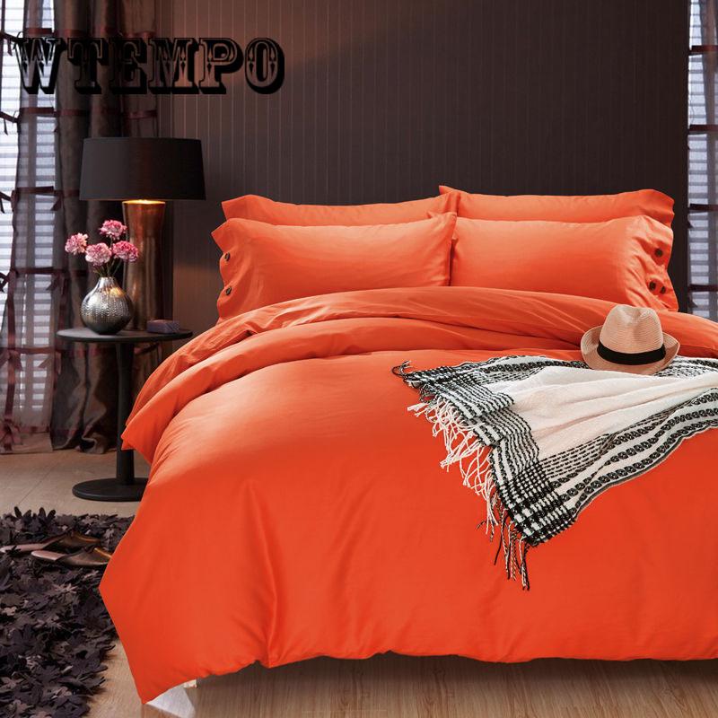 4Pcs Solid Color Bedding Set Duvet Cover Cushion Sets Linen Bed Sheet Bed Sets Include