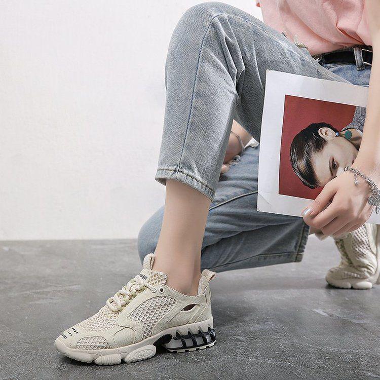 Fashion Sneakers Women Platform Chunky Casual Shoes 2020 Brand Designers Woman Lace Up 5cm Tennis Female Walking Trainers