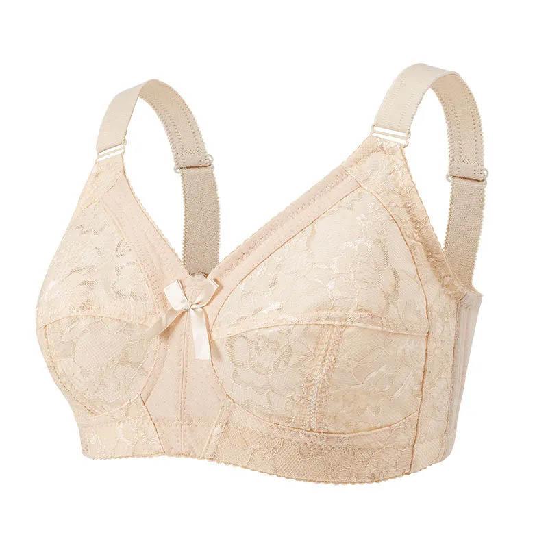 Ladies Bra Ultra-thin No Sponge Large Size Adjustment Type No Steel Ring To Collect Auxiliary Breasts Gather Breathable Bra