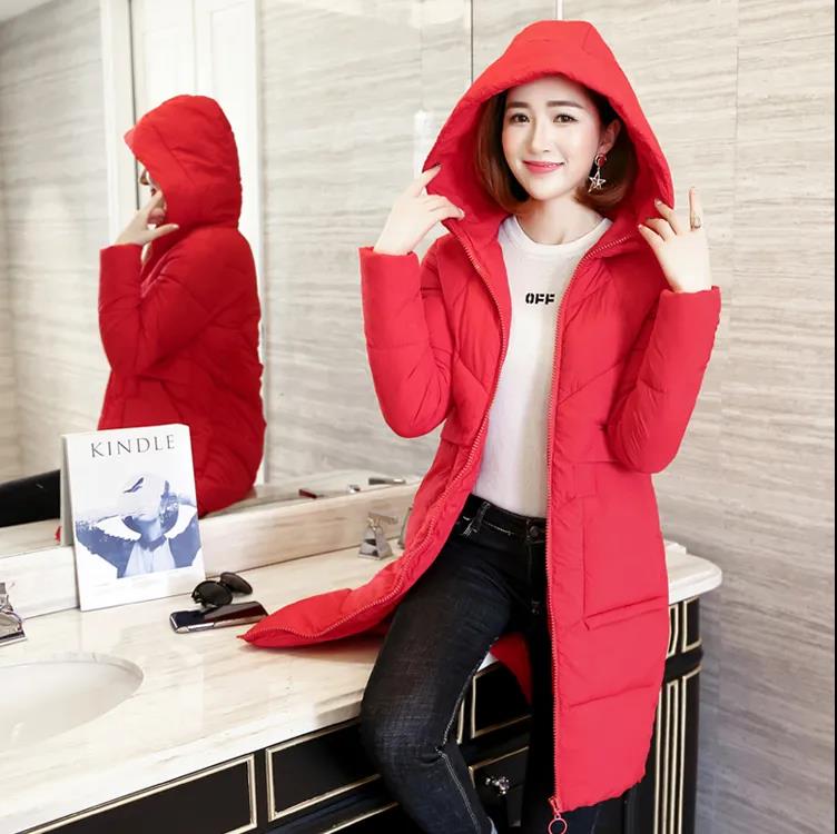 Women's Winter Down Jacket Korean Fashion Mid-length Padded Jacket Thickened Loose Plus Size Down Jacket