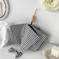 Houndstooth Umbrella Female Ins Sen Department Simple Rain and Rain Dual-use Student Folding Automatic Strong