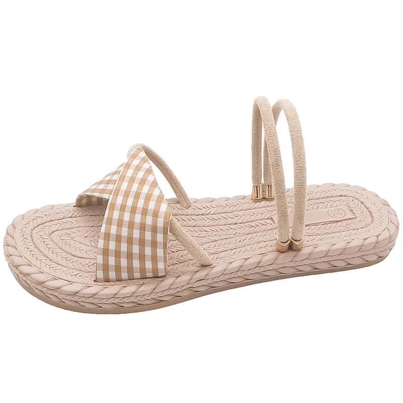 Summer Fashion Flat Sandals and Slippers Simple Versatile Casual Lazy Shoes Outdoor Beach Sandals