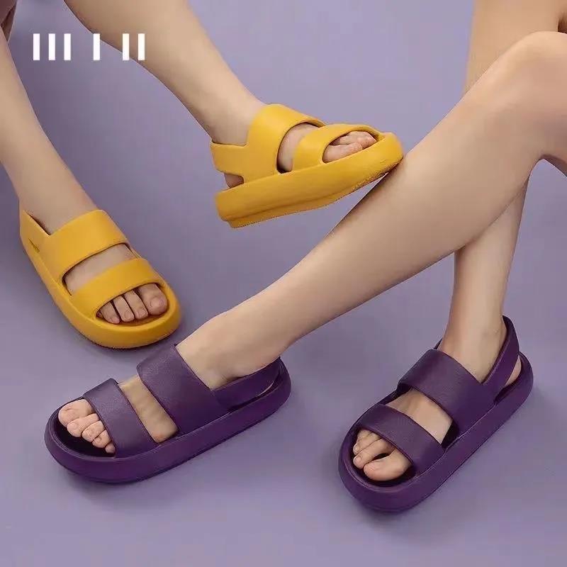 Ultra-thick Bottom Outer Wear Sandals Women's Summer Heightening and Thickening Slippers EVA Soft and Comfortable Lightweight Sandals