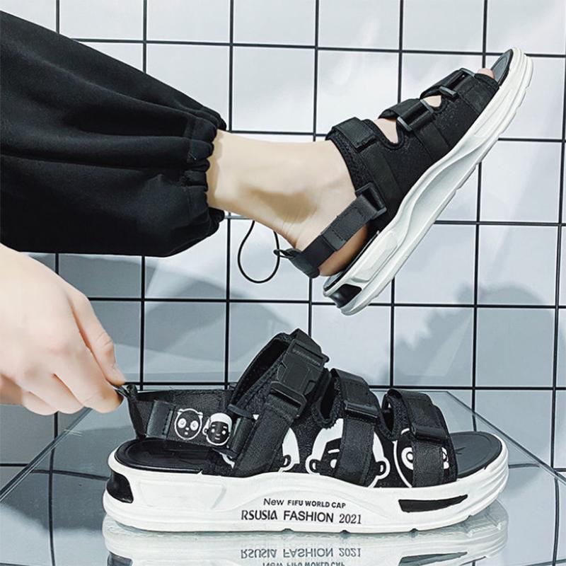 Summer Men's Sandals Cool Men's Breathable Slippers Wear Non-slip Beach Shoes