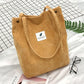 Bags Women  Corduroy Shoulder Bag Reusable Shopping Bags Casual Tote Female Handbag