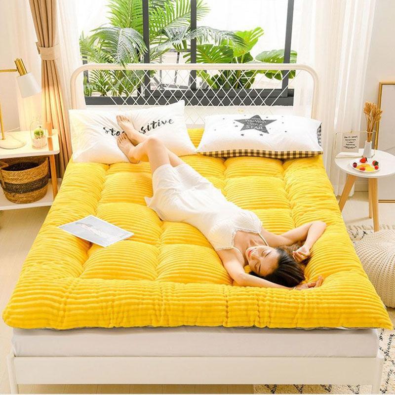 Winter Milk Velvet Mattress Household Sleeping Mat Bed Mattress Mat Double Dormitory Thickening Single Upholstery