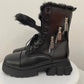 Women Winter Shoes Ankle Boots Leather Warm Plush Snow Boots Female Shoes Woman Chunky Platform Booties White Black