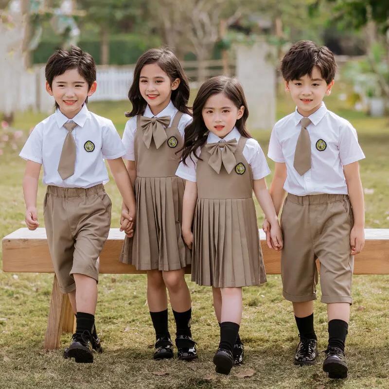 British School Uniform Kindergarten Uniform Wear Kids Primary School Wear Students Children Chorus Costume  Customes