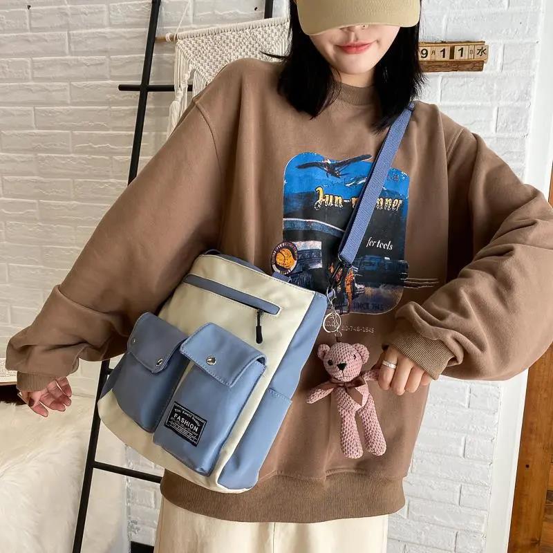 Large Capacity Canvas Bags Women Travel Casual Large Daily Shoulder Tote Handbag Simple