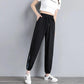Ice Silk Quick-drying Sports Pants Women's Summer Loose and Thin Large Size Waisted Nine Points Casual Harem Pants