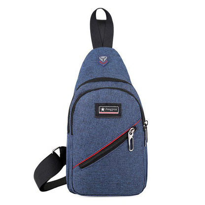 Summer Holiday Oxford Cloth Fabric Crossbody Bags For Men Messenger Chest Bag Pack Casual Bag Waterp