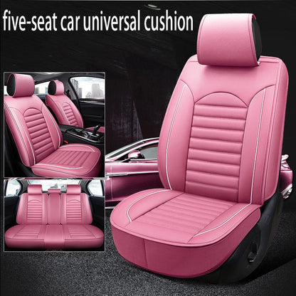 Leather Universal 5 Seat Car Seat Cover Fully Surrounded Car Cushion Four Season Car Seat Cover
