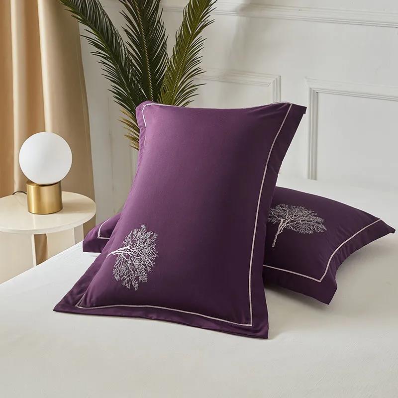 Pillowcase Brushed Simple Thickened Soft Pillowcase 48x74 Pillowcase Pair Set