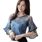 Summer Lace Stitching Women Shirt Embroidery Tops Casual Crochet Hollow Out Blouse