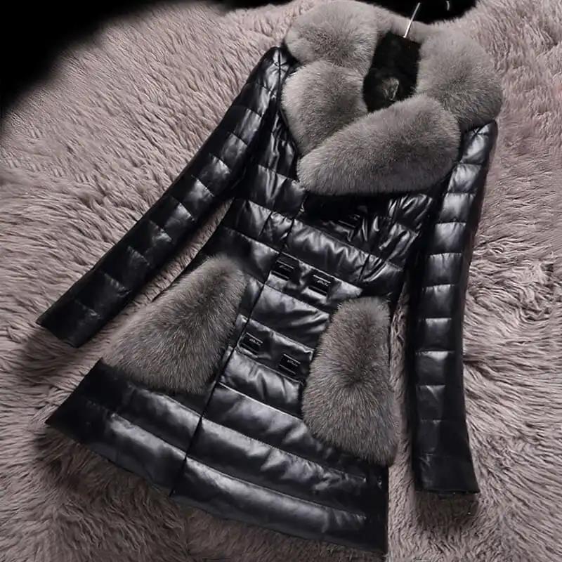 Women's Winter Korean Loose Quilted Coat Warm Stand-collar Down Jacket Women's Glossy Mid-length Down Jacket