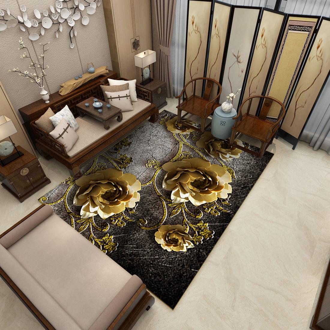 3D Carpet  Living Room Bedroom Hallway Kitchen Bathroom Rug Absorb Water Non-slip Mat