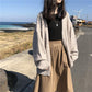 Plus size cardigan sweater women autumn and winter loose wild long sweater sweater coat women