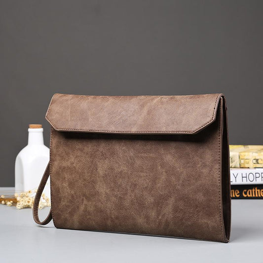 Business briefcase men khaki large capacity retro anti-theft handbag shoulder bags Crossbody bag