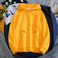 Basic Solid Color Plush Hooded Men's Autumn and Winter Casual Oversized Sweater