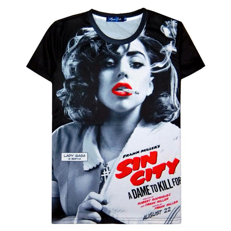 Round Neck Men and Women 3D Printed Clothes Short-sleeved T-shirt Men Summer Personality Slim