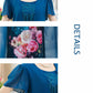 XL-XXXXXL Middle Aged Summer Printed Plus Size Skirt Mother's Dress Mid-length Imitation Silk Chiffon Yarn