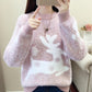 Autumn and Winter Pullover Sweater Thick Knit Sweater Elk Pattern Young Women Bottoming Shirt