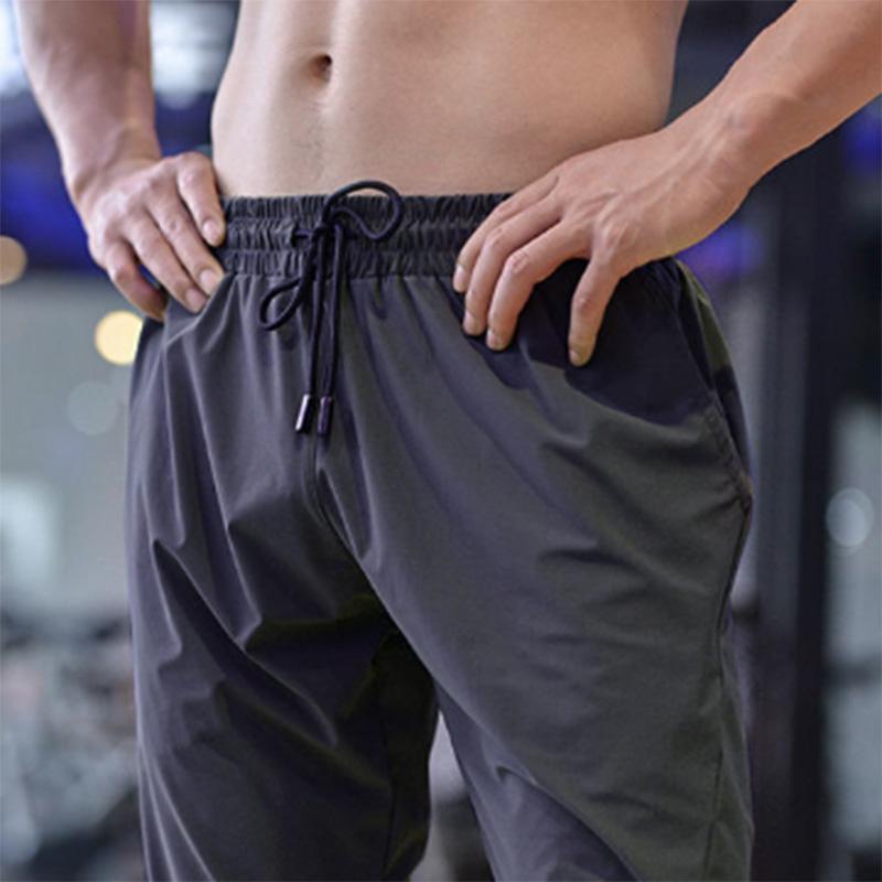 Sports and Leisure Tide Brand Fitness Trousers Men's Slim Thin Section Running Breathable Elastic Bandage Pencil Pants Fitness Pants