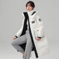 Down Jacket Women's Short Tooling White Duck Down Hooded Warm Pie To Overcome Winter Coat Mid-length Windproof Outdoor Sportswear