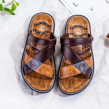 Slippers Men's Beach Sandals Summer Thick Sole Non-Slip Breathable Casual Shoes