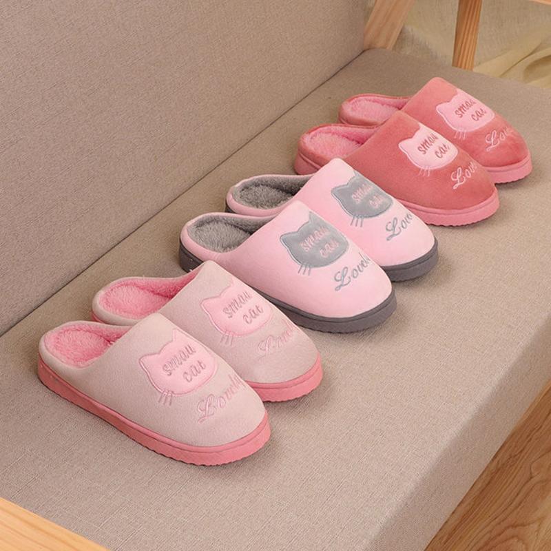 Household Cotton Slippers Winter Couple Confinement Shoes Buy One Get One Free Indoor Non-slip Thick-soled Wool Slippers