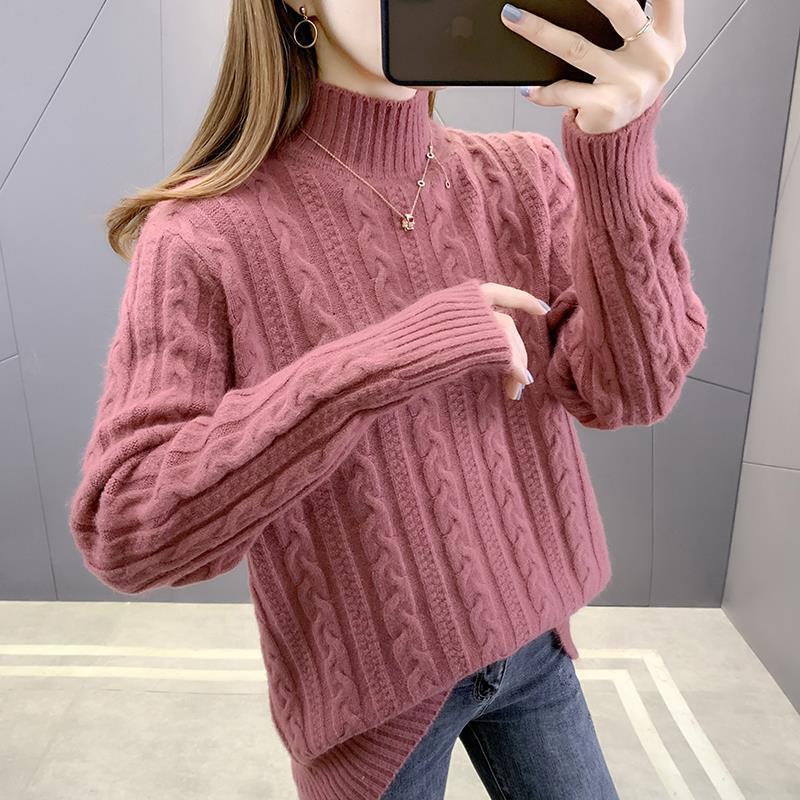 Sweaters Women Turtleneck Pullovers Female Knitted Oversize Sweater Long Sleeve Autumn Winter Bottoming Tops Basic Office