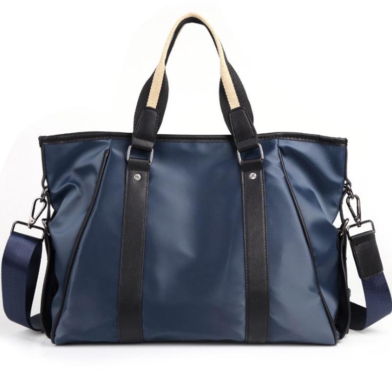 Business Briefcase Men Canvas Large Capacity Zipper Handbag Crossbody Bags Shoulder Computer Bag