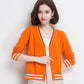 Spring and Autumn Short Cardigan Sweater Long Sleeve V-neck Top Fashion Knitted Women's Jacket