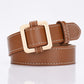Women Girl Fashion Black PU Leather Belt High Quality Dress Jeans Belts