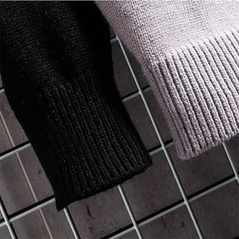 Men's Sweatshirts Autumn Mid-collar Thick Section Half High Neck Youth Knit Sweater Color Matching Men Sweater