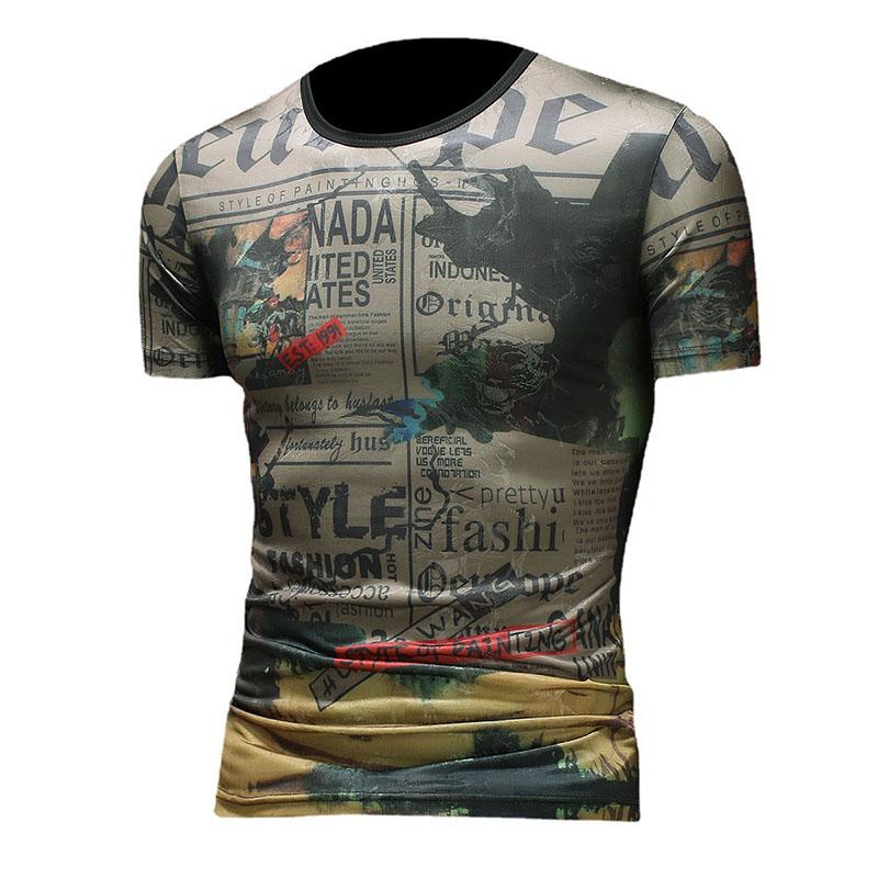 Retro Style Slim T-shirts Summer O-neck Short Sleeve Casual Shirts Soft Tops European High Street Fashion Personality Tees