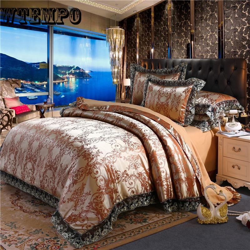 Luxury Cotton Jacquard Bedding Set Bed Cover Egyptian Cotton Bedsheet Duvet Cover Bed Set