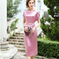 Plus Size S-XXXXXL Summer Mid-length Silky Satin Ladies Dress Short-sleeved Over-the-knee Dress Free Belts of The Same Color