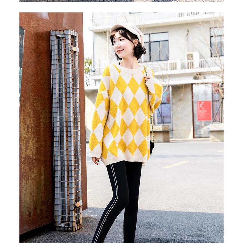 Women's Leggings Outer Wear Spring and Autumn Solid Trousers Comfortable Cotton High-waisted Korean Style Slim Tight-fitting Long Pants Line Leggings