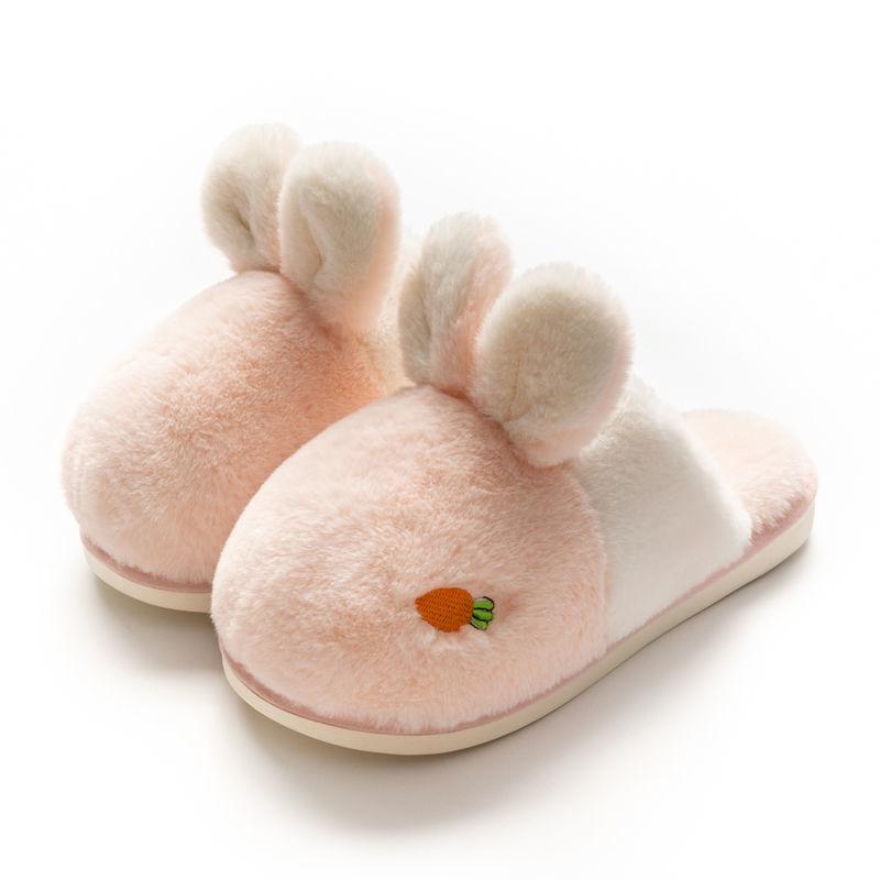 Autumn and Winter Pure Cotton Slippers Indoor Non-slip Soft-soled Shoes Warm Simple Plush Cotton Shoes