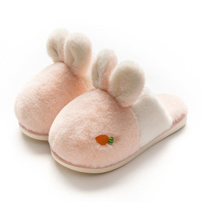 Autumn and Winter Pure Cotton Slippers Indoor Non-slip Soft-soled Shoes Warm Simple Plush Cotton Shoes