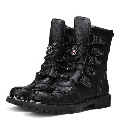 Martin Boots Men's High-top British Style Boots Tooling Boots Autumn Motorcycle Leather Boots Rider Boots Winter Men's Shoes