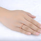 Rose Gold Wide Ring Vintage Hollow Leaf Shaped Zircon Ring Women Proposal Ring Valentine's Day Gift